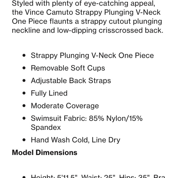 NWT Vince Camino plunging v-neck one piece - Picture 3 of 7